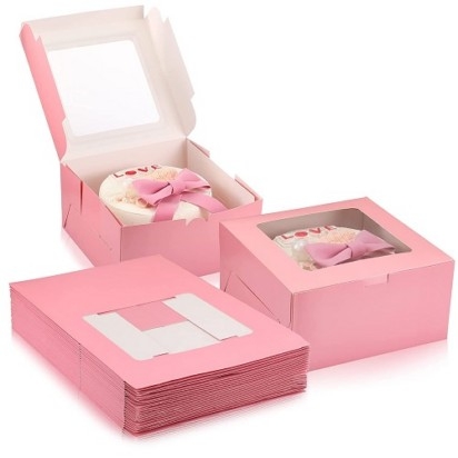 Pink Cake Box w/Window