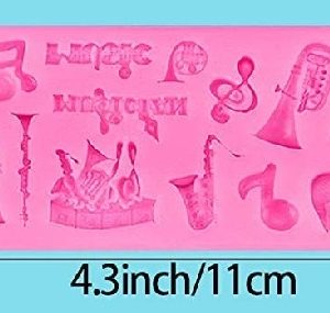 Music Note and instruments Mold 14 Cavity