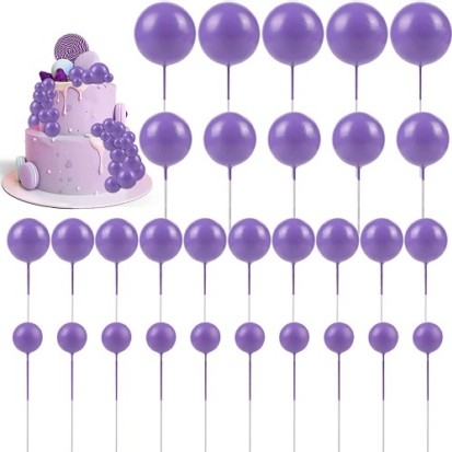 Purple Foam Cake Balls
