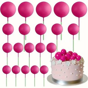 Hot Pink Cake Topper Balls