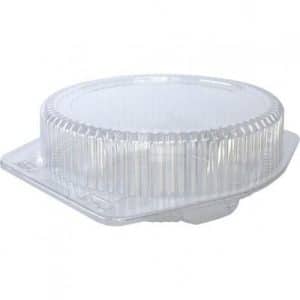 8″ Clear Plastic Hinged Pie Tray