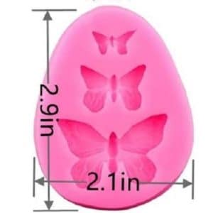Butterfly Silicone Mold 3 Cavity