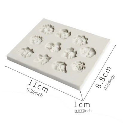 Assortment Flowers Silicone Mold