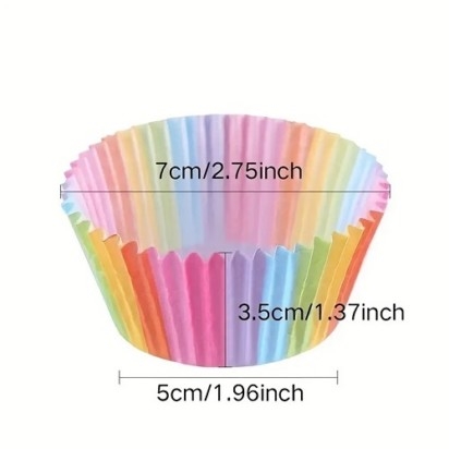 Rainbow Baking Cup Liners