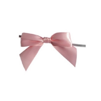 large Bow W/Tie Pink 5 count