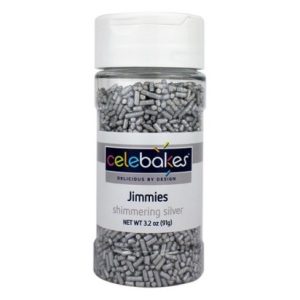 Silver Shimmering Jimmies 3oz
