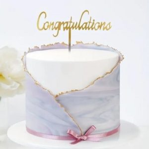 Cake Topper”Congratulations”Gold Acrylic