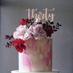 Cake Topper “THIRTY” Rose Gold