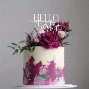 Cake Topper “Hello 30” Rose Gold – Acrylic