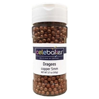 Copper Brown 5mm Dragees 3.7oz