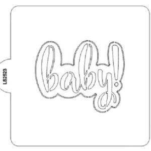 Stencil Cursive “BABY” Word