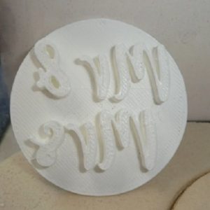 Cookie Stamp “Mr. & Mrs.” Script