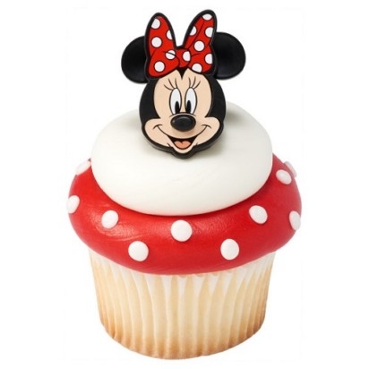 Minnie Mouse Cupcake Ring 6 count