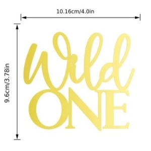 Cake Topper Gold “Wild One” Acrylic