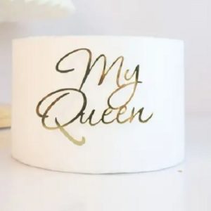 Cake Topper “My Queen” Gold