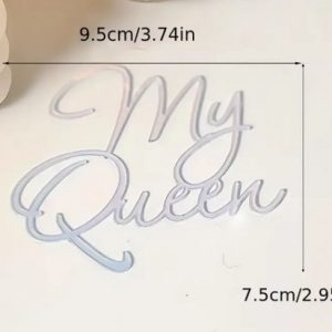Cake Topper “My Queen” Silver