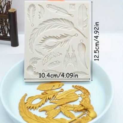 Silicone Mold Feathers Assorted – 14 Cavity
