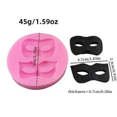 Silicone Mold Mardi Gras Masks – 2 Cavity