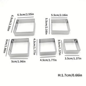 Cookie Cutter Square Set 5 Piece