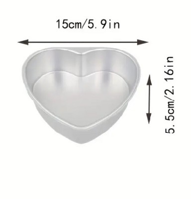 Cake Pan Heart Shape 6″X2″ Loose Bottom