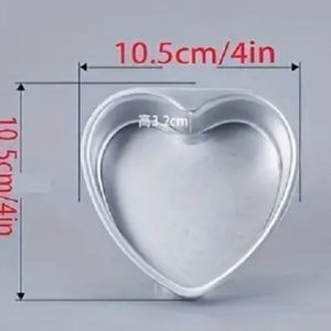 Cake Pan Heart Shape 4″x1.2″” Loose Bottom