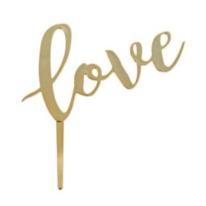 Love Gold Cake Topper