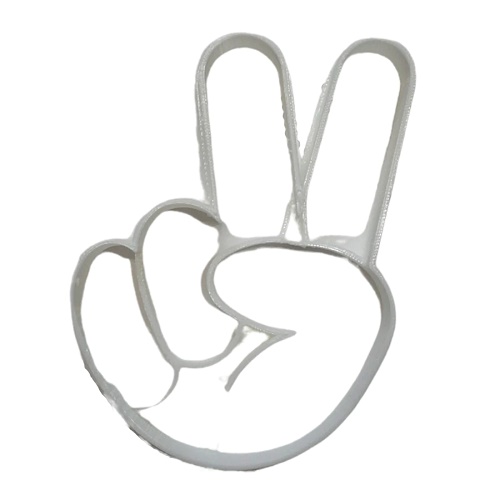 Peace Hand Sign Cookie Cutter