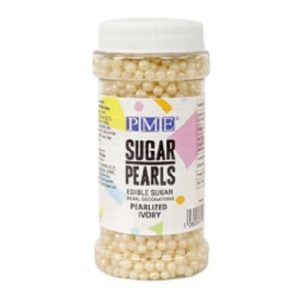 Ivory Pearlized Edible Sugar 4mm