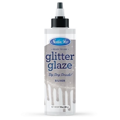 Glitter Glaze Silver Drip