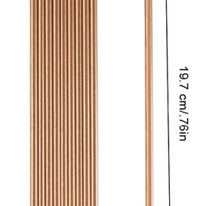 Paper Straw Metallic Rose Gold 25 count