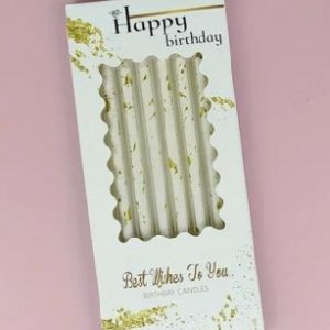 Birthday Candles White 6 Count