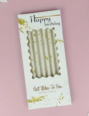 Birthday Candles White 6 Count