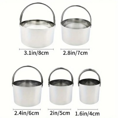 Cookie Cutter Round W/Handle 5 count