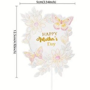 Cake Topper "Happy Mothers Day" Floral