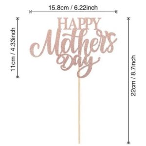 Cake Topper Glitter"Happy Mothers Day" Gold