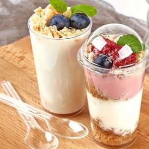 Round Plastic dessert cups 3.5oz set – 25 count