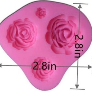 Rose Silicone Mold 4 Cavity