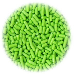 Sugar Decorettes Lime Green 2.5 oz. Container