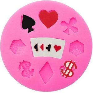 Poker Silicone Mold 9 Cavity