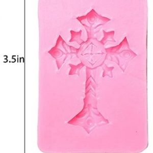 Fancy Cross Silicone Mold 3.5 Inches