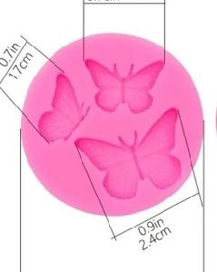 Butterfly Silicone Mold 3 Cavity