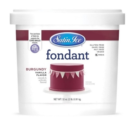 Satin Ice Fondant 2# Burgundy