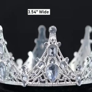 Cake Topper Crown Silver Gem