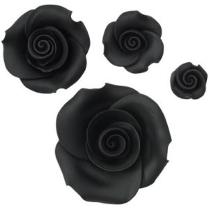 Black Rose Sugarsoft 4 Sizes-4 count