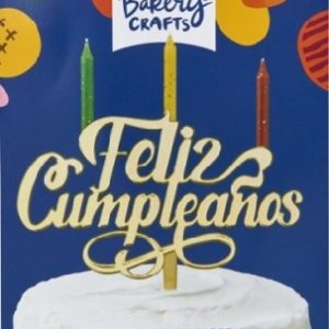 Cake Top Feliz Cumpleanos Gold