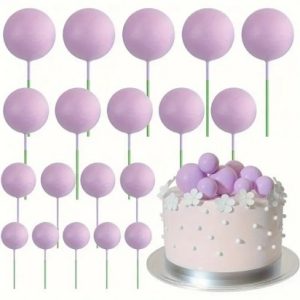 Lavender Foam Cake Balls 20 CT.