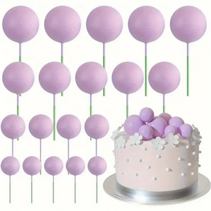 Lavender Foam Cake Balls 20 CT.