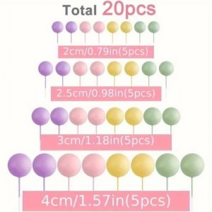 Pastel Color Foam Cake Balls 20 Count