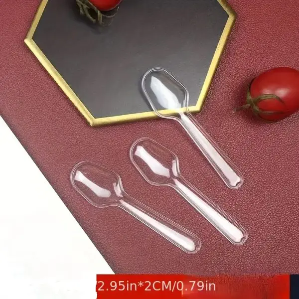 Clear Plastic Small Spoons 50 Ct