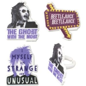 Beetlejuice Cupcake Rings 12 Pcs